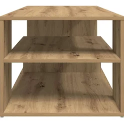 vidaXL Mesa de centro madera contrachapada 100x50x40 cm Roble artisan Clearance