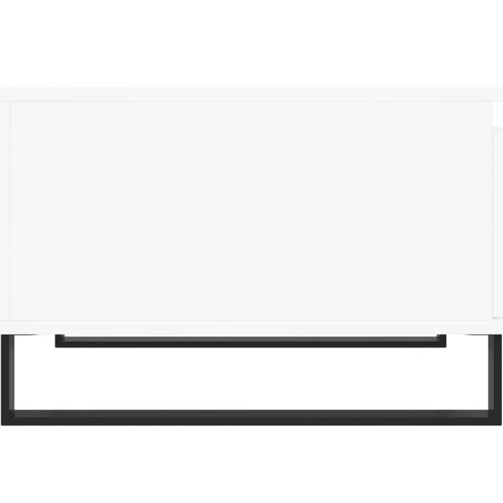 vidaXL Mesa de centro madera contrachapada 55x55x36,5 cm Blanco New
