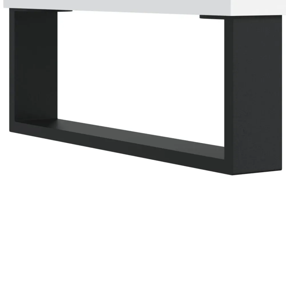 vidaXL Mesa de centro madera contrachapada 55x55x36,5 cm Blanco New