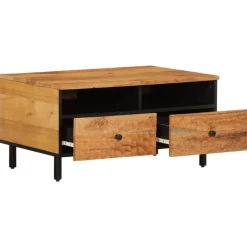 vidaXL Mesas-Mesa de centro madera maciza de acacia 80x54x40 cm