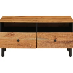 vidaXL Mesas-Mesa de centro madera maciza de acacia 80x54x40 cm