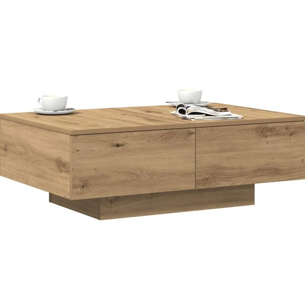 vidaXL Mesas-Mesa de centro madera de ingeniería 90x60x31 cm