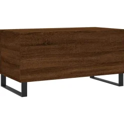 vidaXL Mesas-Mesa de centro madera contrachapada roble marrón 90x44,5x45 cm