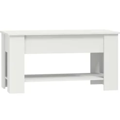 vidaXL Mesa de centro madera de ingeniería 101x49x52 cm Blanco Sale