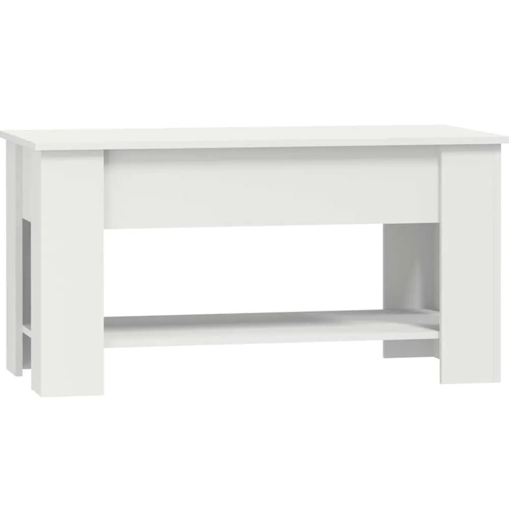 vidaXL Mesa de centro madera de ingeniería 101x49x52 cm Blanco Sale
