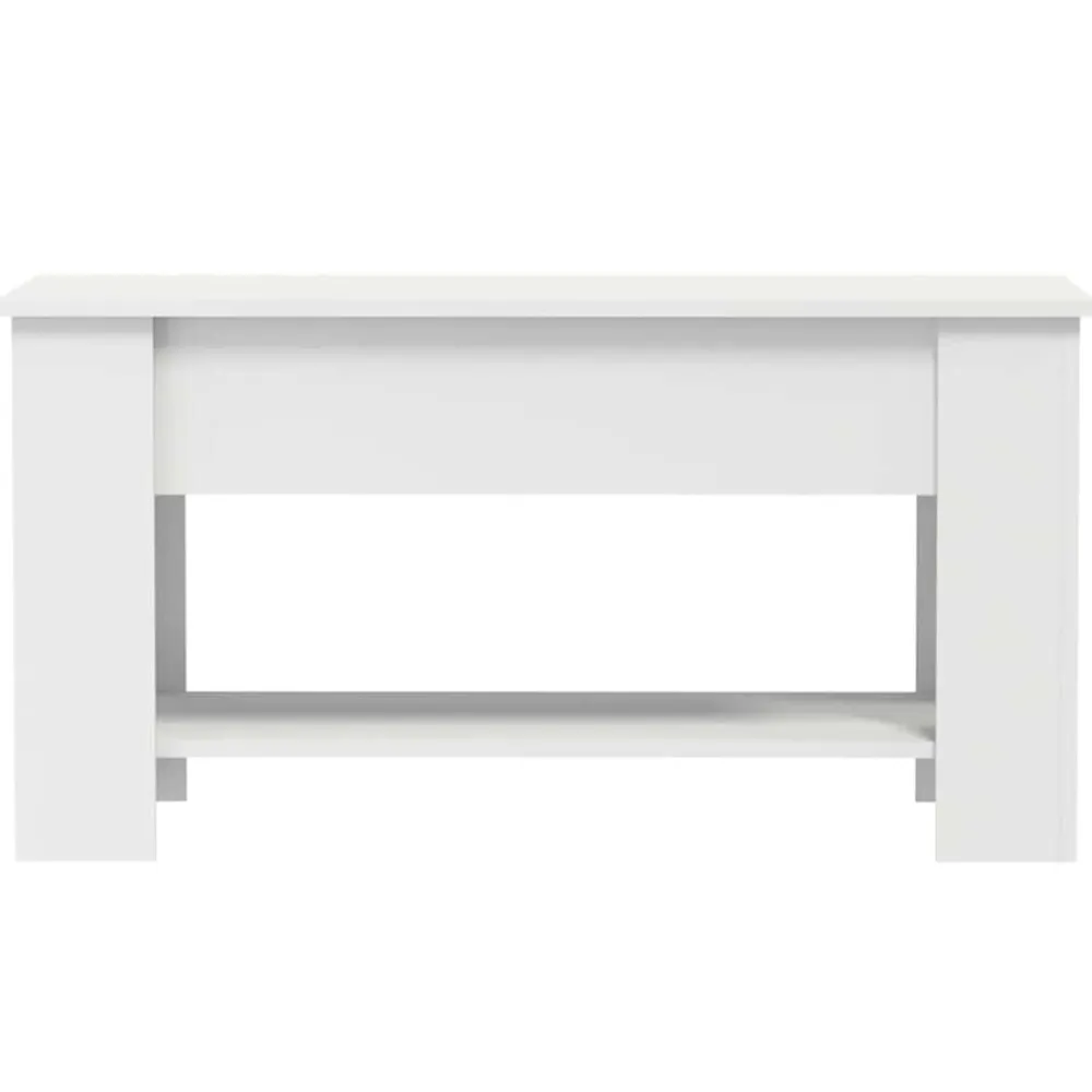 vidaXL Mesa de centro madera de ingeniería 101x49x52 cm Blanco Sale