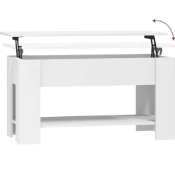 vidaXL Mesa de centro madera de ingeniería 101x49x52 cm Blanco Sale