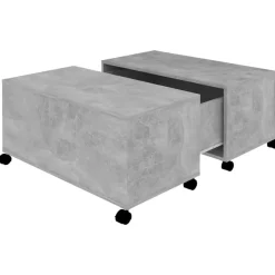 vidaXL Mesa de centro madera contrachapada gris hormigón 75x75x38 cm Gris hormig&oacute;n Clearance