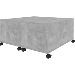 vidaXL Mesa de centro madera contrachapada gris hormigón 75x75x38 cm Gris hormig&oacute;n Clearance