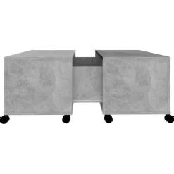 vidaXL Mesa de centro madera contrachapada gris hormigón 75x75x38 cm Gris hormig&oacute;n Clearance