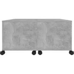 vidaXL Mesa de centro madera contrachapada gris hormigón 75x75x38 cm Gris hormig&oacute;n Clearance