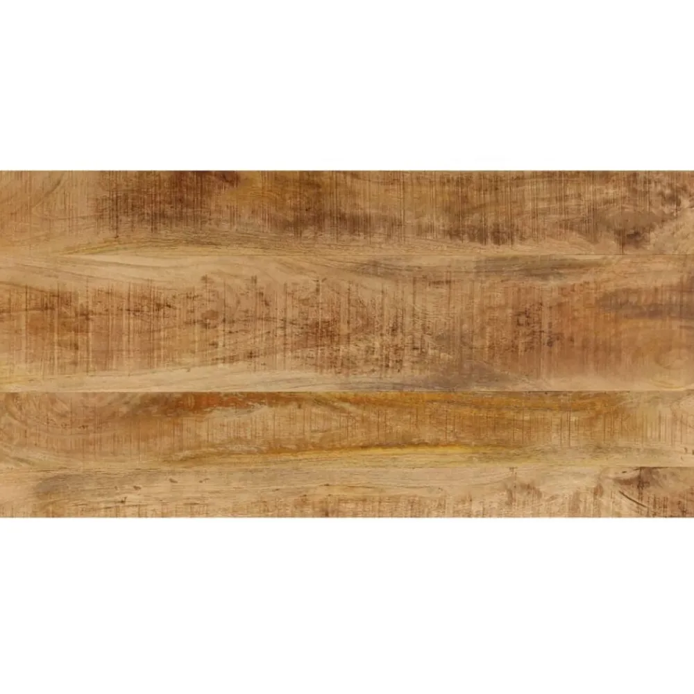 vidaXL Mesas-Mesa de centro madera maciza de mango y acero 100x50x35 cm