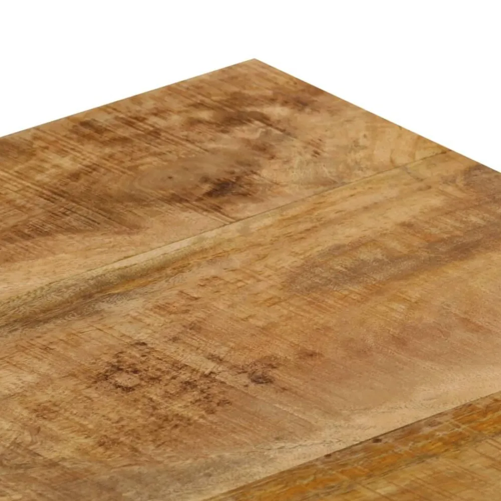 vidaXL Mesas-Mesa de centro madera maciza de mango y acero 100x50x35 cm