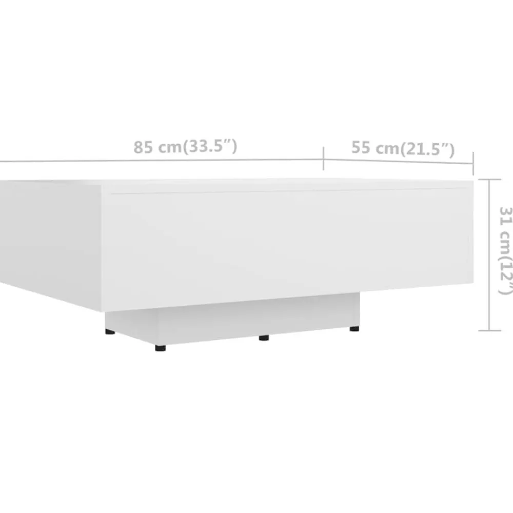 vidaXL Mesas-Mesa de centro madera contrachapada 85x55x31 cm