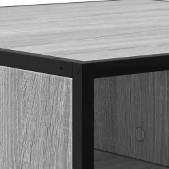 vidaXL Mesas-Mesa de centro madera y metal gris Sonoma 60,5x60,5x30 cm
