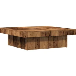 vidaXL Mesas-Mesa de centro madera de ingeniería envejecida 90x90x28 cm