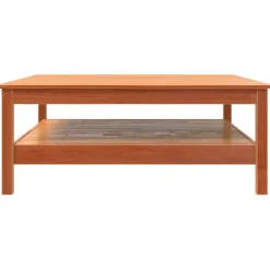 vidaXL Mesas-Mesa de centro madera maciza de pino marrón cera 100x100x40 cm