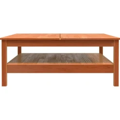 vidaXL Mesas-Mesa de centro madera maciza de pino marrón cera 100x100x40 cm