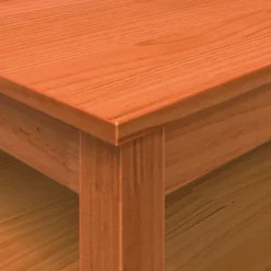 vidaXL Mesas-Mesa de centro madera maciza de pino marrón cera 100x100x40 cm