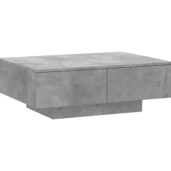 vidaXL Mesas-Mesa de centro madera de ingeniería gris hormigón 90x60x31 cm