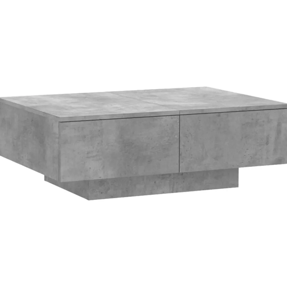 vidaXL Mesas-Mesa de centro madera de ingeniería gris hormigón 90x60x31 cm