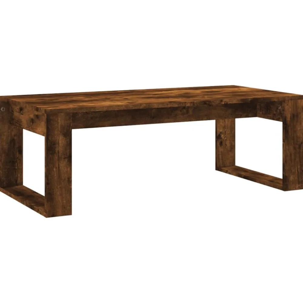 vidaXL Mesa de centro madera de ingeniería 102x50x35 cm Roble ahumado Outlet