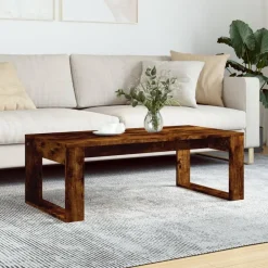 vidaXL Mesa de centro madera de ingeniería 102x50x35 cm Roble ahumado Outlet