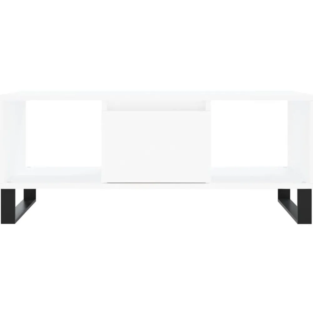 vidaXL Mesa de centro madera contrachapada 90x50x36,5 cm Blanco Hot