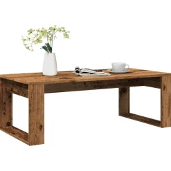 vidaXL Mesas-Mesa de centro madera de ingeniería envejecida 102x50x35 cm