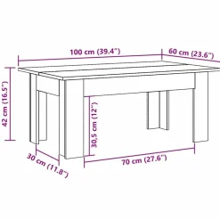 vidaXL Mesas-Mesa de centro madera contrachapada