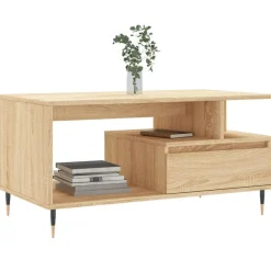 vidaXL Mesas-Mesa de centro madera contrachapada 90x49x45 cm
