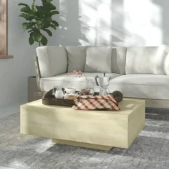 vidaXL Mesa de centro madera contrachapada color roble 85x55x31 cm Roble Sonoma Best
