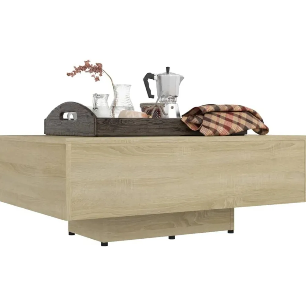 vidaXL Mesa de centro madera contrachapada color roble 85x55x31 cm Roble Sonoma Best
