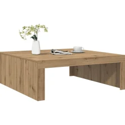 vidaXL Mesas-Mesa de centro madera de ingeniería 100x100x35 cm