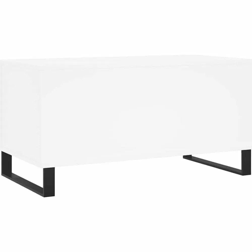vidaXL Mesa de centro madera contrachapada 90x44,5x45 cm Blanco New