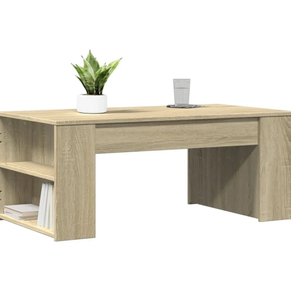 vidaXL Mesa de centro madera de ingeniería 102x55x42 cm Roble Sonoma Clearance