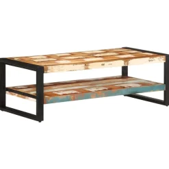 vidaXL Mesas-Mesa de centro madera maciza reciclada 120x60x40 cm