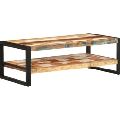 vidaXL Mesas-Mesa de centro madera maciza reciclada 120x60x40 cm