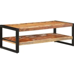 vidaXL Mesas-Mesa de centro madera maciza reciclada 120x60x40 cm