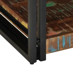 vidaXL Mesas-Mesa de centro multicolor 90x50x38 cm madera maciza reciclada