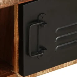 vidaXL Mesas-Mesa de centro multicolor 90x50x36 cm madera maciza reciclada