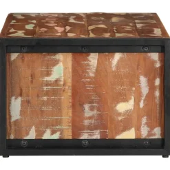 vidaXL Mesas-Mesa de centro multicolor 90x50x36 cm madera maciza reciclada