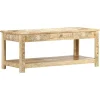 vidaXL Mesas-Mesa de centro pintada a mano madera maciza mango 110x50x45 cm