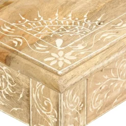 vidaXL Mesas-Mesa de centro pintada a mano madera maciza mango 110x50x45 cm