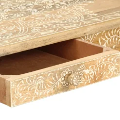 vidaXL Mesas-Mesa de centro pintada a mano madera maciza mango 110x50x45 cm