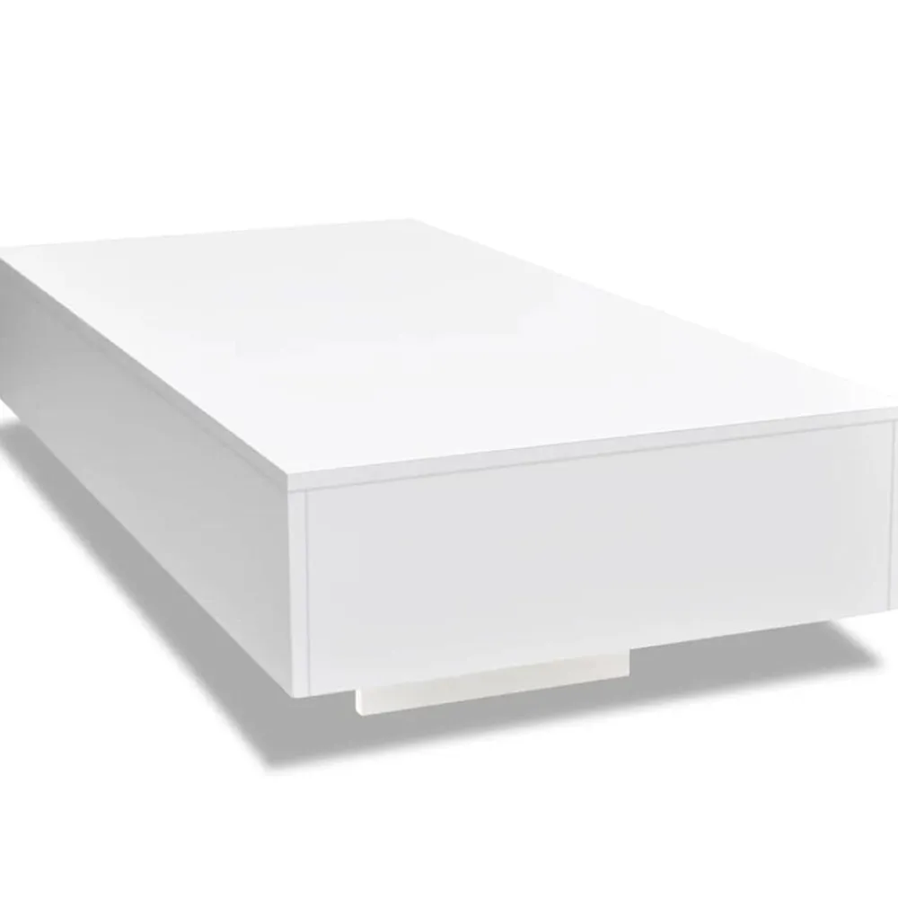 vidaXL Mesa de centro rectangular de fibra de vidrio brillante Blanco Sale