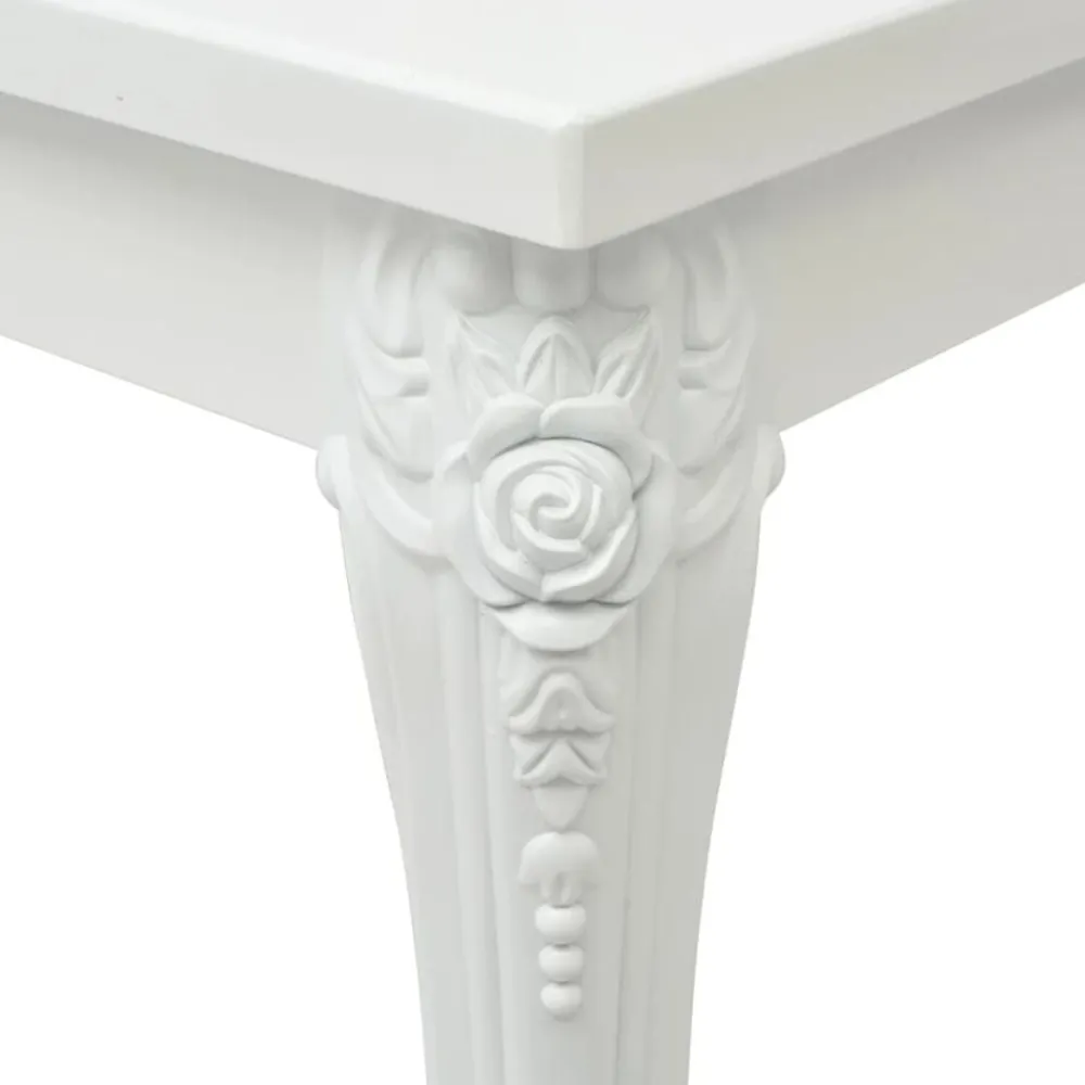 vidaXL Mesas-Mesa de comedor blanco brillante 80x80x76 cm