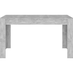 vidaXL Mesas-Mesa de comedor contrachapada gris hormigón 140x74,5x76 cm