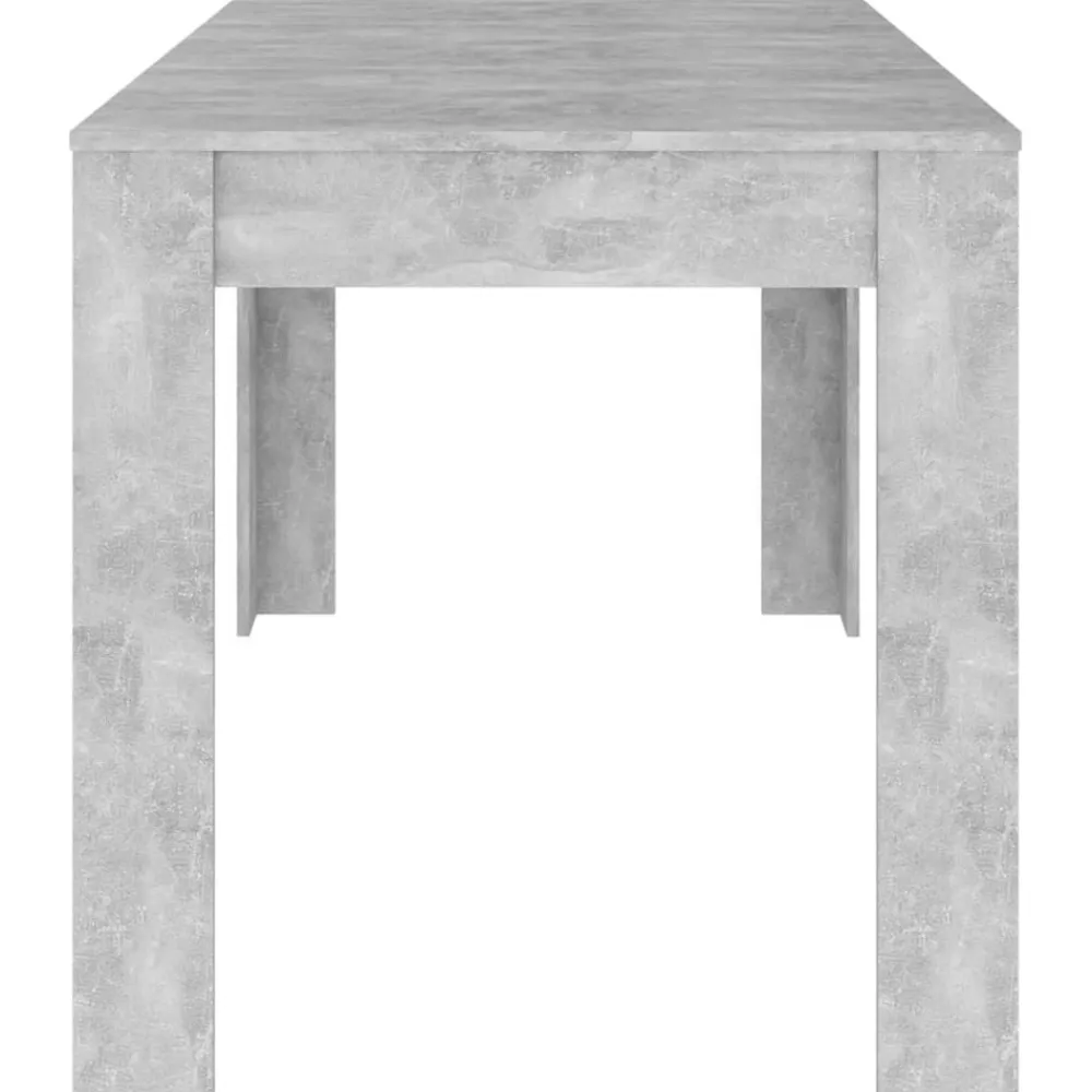 vidaXL Mesas-Mesa de comedor contrachapada gris hormigón 140x74,5x76 cm