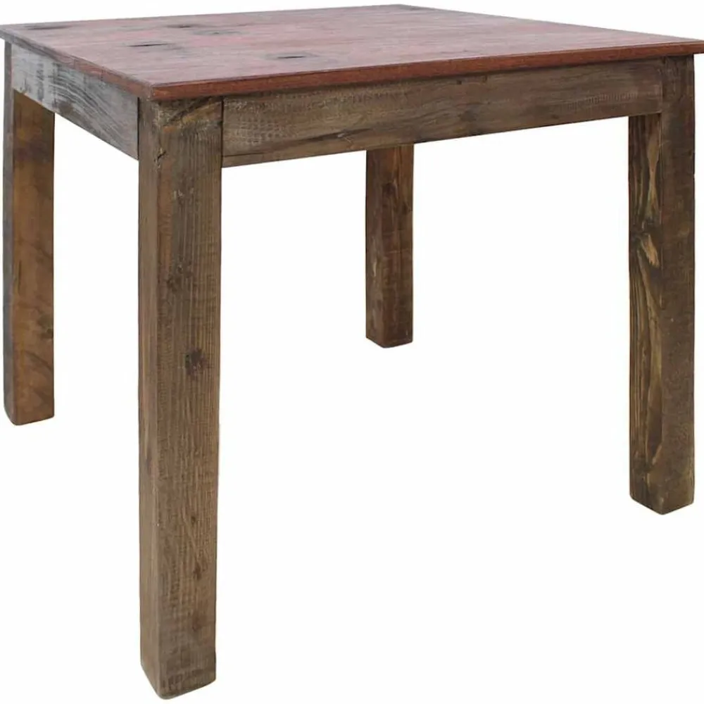 vidaXL Mesas-Mesa de comedor de madera reciclada mixta 82x80x76 cm